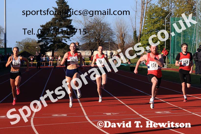 75 metres, 2024 NEGP 1, Monkton Stadium, Jarrow. Photo: David T. Hewitson/Sports for All Pics